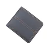 Brieftaschen Kurze Herren-Geldbörse, helles Linien-Design, fortschrittliche einfache Textur, weiches Leder, ultradünn, Studenten-Trend, PU-Geldbörse