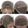 Серебристо-серые короткие парики из натуральных волос для женщин, бесклеевой боб 13x4, прозрачный кружевной фронтальный парик, объемная волна, бразильский парик