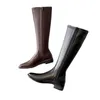 Boots Botas Mujer Winter Women's Long Fashion Solid Color Simple Women High Large Casual Knight 231204