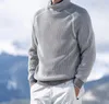 Maglioni da uomo Moda Autunno e caldo maglione invernale Donna Pullover Abiti da uomo Semplice camicia in maglia a maniche lunghe con collo alto e ispessimento allentato