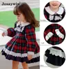 Robes de fille Enfants Robe pour filles bébé Lolita Party Cospaly Automne Hiver Mariage Fille Robe de Bal Plaid Bow Princesse Robes 231204