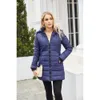 Puffer Coat 2023 New Waterproof Detachable Hat Long Sleeve Winter Warm Cotton Coat for Women 767