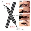 Eyeliner-stempel 2-in-1 vloeibaar potlood Tweekoppige zegelpen Stempels Waterdicht Sneldrogend Eyeliner Make-up Drop-levering Gezondheid Schoonheid Ey Dhidk