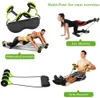 Ab Rollers Abdominal Double Wheel Roller Home Gym Muscle Waist Arm Exercise Fitness Equipment Pull Rope Resistance Bands Slimming Device 231104