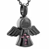 Stainless steel angle shape Memorial Urn Necklace Pet Human Ashes Urn Necklace Ash Locket Cremation Jewelry for women children2369