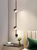 Lâmpadas de parede Nordic Todo Cobre Longo Pólo Luz Luxo Quarto Minimalista Sala de estar Criativo LED Cor