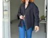 Blusas de mujer Blusa Casual Otoño 2023 Moda Versátil Color Sólido Hendidura Suelta Manga Larga Cardigan Camisa Parte de arriba Ropa Informal