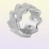 Hiphop smycken förlovningsringar bröllop uppsättningar lyxdesigner diamant kärleksring isad ut guldring stil charm mens tillbehör2586746