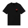 Designer t Shirt Top Quality Spring/summer New Embroidered Peach Heart Love Short Sleeve Unisex Fashion Brand Loose Couple Style E9CD