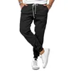 Pantalons pour hommes 2023 Hommes Automne Hiver Classique Cordon Droit Mode Tissé Casual Resort Solide Sports Vêtements De Travail Vêtements