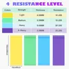 Yoga Stripes Resistance Bands Set TPE Elastic Band 4 Levels Exercise Workout Recovery Fitness Pilates Rehab Strength Training 231104