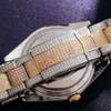옐로우 골드 힙합 패션 브랜드 쥬얼리 VVS 아이스 아웃 스테인리스 스틸의 Moissanite 다이아몬드 시계