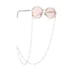 Chaînes de lunettes Chaîne de lunettes Blanc En Plastique Perle Perle Coeur Charme Lunettes De Retenue Lunettes Titulaire Sangle Femmes Collier Cadeau 231204