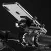 Cykelkorgar Rockbros Telefonhållare Motorcykel Electric Bicycle Smartphone CNC Aluminium Eloy Bracket Five Claws Mechanical Bike Phone Holder 231204