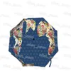 Classic Blue Umbrella Luxury Umbrella Folding for Women Summer Fold Fashion Umbrella Rain Umbrella with Gift