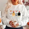 Women's Hoodies Funny Chickens Sweatshirt Christmas Sweater Animal Shirt Cute Farmer Country Shirts Farm Gift