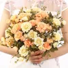 Dekorative Blumen, künstliche Pfingstrose, Kaffee, Hochzeit, Party, Geburtstag, Dekoration, DIY, Zuhause, Dahlie, Blumenstrauß, Girlande, Bastelzubehör