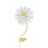 Broches à la mode pour femmes, broche élégante en alliage de fleurs blanches, petite marguerite, bijoux pour femmes, cadeau, décoration de chemise pour robe