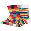 Chaussettes longues en coton peigné pour hommes et femmes, décontractées, à rayures chaudes, style Hip Hop, cadeaux d'affaires amusants pour filles