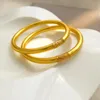 Bangle Bilandi Fashion Jewelry Soft Bracelet High Quality Plastic Tube Inner Glitter Gold Color For Women Gift 231204