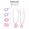 Ketting Oorbellen Set 2 Sets Hawaii Thema Sieraden Klei Plumeria Bloem Hanger En