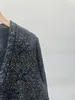 1203 L 2023 Runway Otoño Marca Mismo estilo Suéter de manga larga con cuello en V Negro Amarillo Cardigan Ropa para mujer Ropa de alta calidad para mujer qian