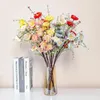 Decorative Flowers 60cm Artificial Azalea Flower Wedding Decoration Home Vase Arrangement Pink Butterfly Light Luxury Style Ornaments