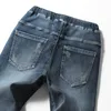 Heren jeans KSTUN winterjeans heren warme wol dikke harembroek losse pasvorm voor straatkleding elastische blauwe denim oversized maat 42 231202