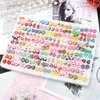 Stud Earrings 100 Pairs Assorted Styles Polymer Clay Hypoallergenic Lot For Kids Lovely Earring Sets Children Gift