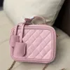 Makeup Bag Pink Designer Clutch Totes toalettartiklar Handväskor Kvinnor minikedja axel kosmetiska fall crossbody påse kosmetik-nice301b