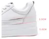 Height Increasing Shoes Fujin 7cm Microfiber Leather Women Casual Shoes White Platform Wedge Hidden Heel Shoes White Shoes Chunky Sneakers Skateboard 231204