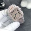 Bijoux légers personnalisés, belles montres de luxe en diamant Moissanite pour hommes, réglage à la main, marque Vvs