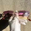 Strass óculos de sol diamante corte fio c luxo carter gelo para fora hiphop diriving tons vintage óculos de sol lentes de sol mujer