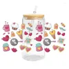 Gift Wrap 15 stks Prinses 16 oz UV DTF Cup Transfers Transfer Papier Film Voor Tumbler Libbey Glas Kan koud