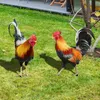 Decorazioni da giardino Gallo acrilico Decorazione di pollame Cortile Pali decorativi Realistico Durevole Slot per carte per animali impermeabile