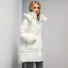 Women's Trench Coats 2023 Winter Women Mid-Long Parkas Jackets Casual Thick Warm Hooded Pattern Coat Female Outwear Jacket