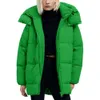 Jaqueta feminina puffer com capuz acolchoado jaqueta de comprimento médio acolchoado casaco de inverno quente 388