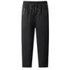 Pantalons pour hommes Pantalons décontractés pour hommes Pantalons de survêtement coupe-vent en peluche épaissie avec poches à la taille pour l'exercice de jogging d'automne et d'hiver