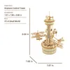 Gegoten model Robotime Rokr 3D houten puzzels voor volwassenen DIY-speeldoosmodel om zelf te bouwen Bouwpakket Vliegtuig-controletoren 231204