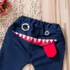 Trousers Casual Baby Children Pants Toddler Boys Girls Cute Big Mouth Monster Costumes Long Cototn Infant Cartoon Panty Clothes 231204