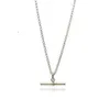 Kina grossist minimalistisk vermeil t-bar halsband 18k guld rostfritt stål populärt pendell mode smycken halsband för kvinnor