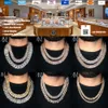 Fine Jewelry Hip Hop 10k 14k 18k Solid Gold Necklace 8mm 10mm 12mm 14mm 20mm Vvs Diamond Iced Out Moissanite Cuban Link Chain