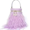 HBP Fashion Ostrich Tote Bag Women's Designer Winter Luxury Vintage Handbag Feather Bucket Bag Clutch Party Handbag 2208092511