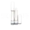 Full Ceramic Cartridge Empty 0.5ml 0.8ml 1.0ml Atomizer Glass Carts Press Lock Mouthpiece Ceramic Coil Vaporizer