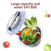 Bottiglie d'acqua Asciugatrice per verdure Centrifuga per insalata Disidratatore per verdure Cesto di frutta Scolapiatti Foglia di lattuga Rondella Miscelatore a manovella Gadget da cucina 231204