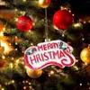 ديكورات عيد الميلاد كرة شجرة الأحمر والأبيض هليكوبتر دونات الديكور قلادة صغيرة الكريستال معلقة الثريا Navidad 2023