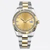 Klassisk elegant designer Watch Mens Automatic Fashion Diamond President Watches 41mm 36 Full Rostless Steels Women Gold Silver Mechanical Movement Wristwatches