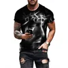 Men's T Shirts Summer Casual 3D Cross Tshirt Jesus Printed T-shirt 2023 Short Sleeve Streetwear Christian Style Male Clothes