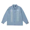 Kurtki męskie vintage dżinsowa kurtka męska mody mody streetwear sprężyn umyty niebieski płaszcz z kołnierzem obracającym pary pary