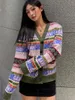 Женский вязаный эстетический кардиган, женская осенняя одежда 2023, шерстяной модный свитер, женский корейский стиль, свободные элегантные джемперы, спортивные топы